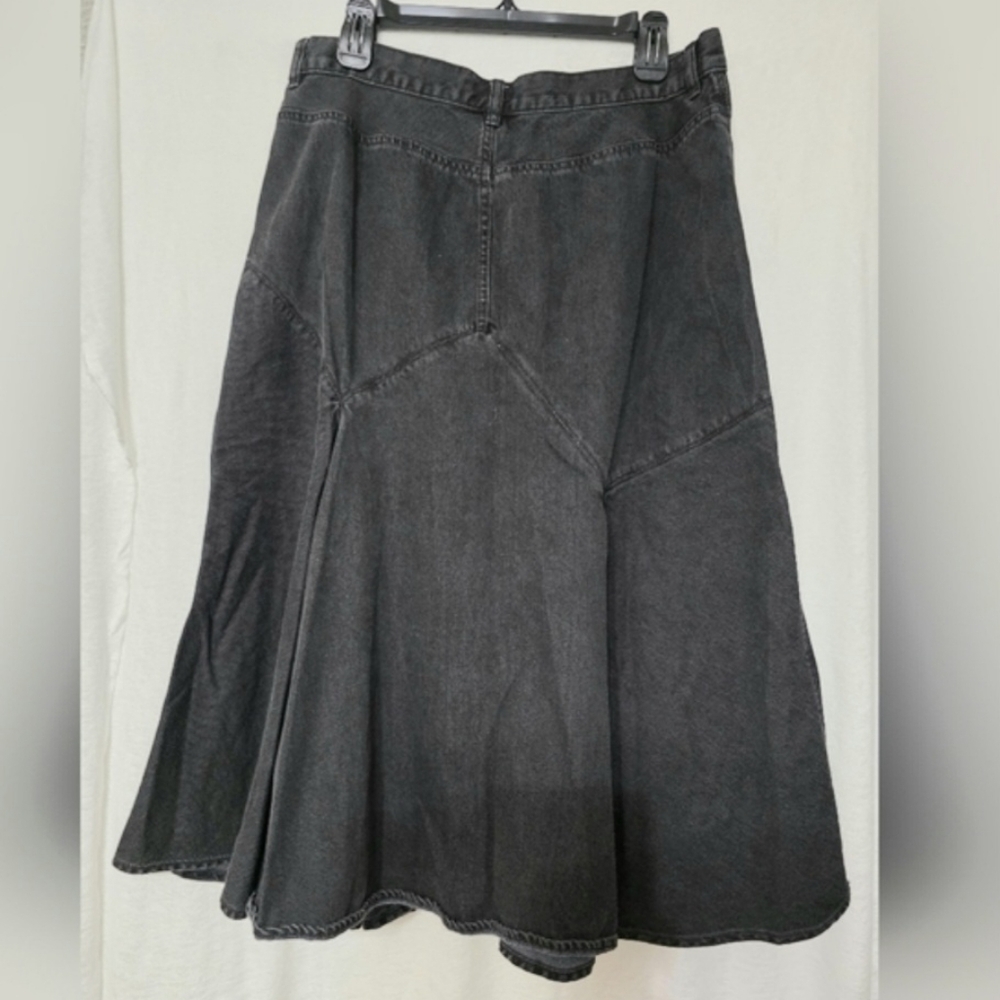 RALPH LAUREN ♥️ Black Denim Skirt SIZE 12 - Picture 2 of 16